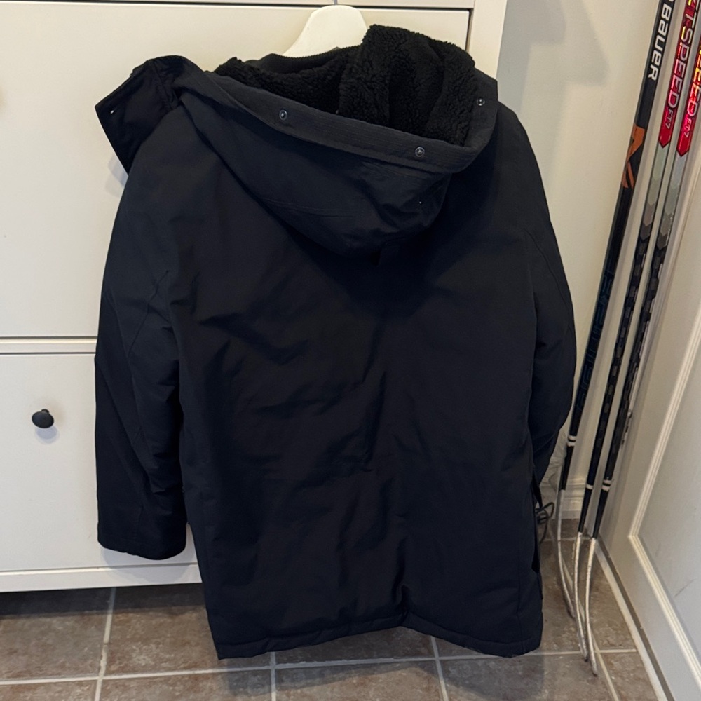 GAP Men's Dark Parka Jacket with Hood - Picture 3 of 3
